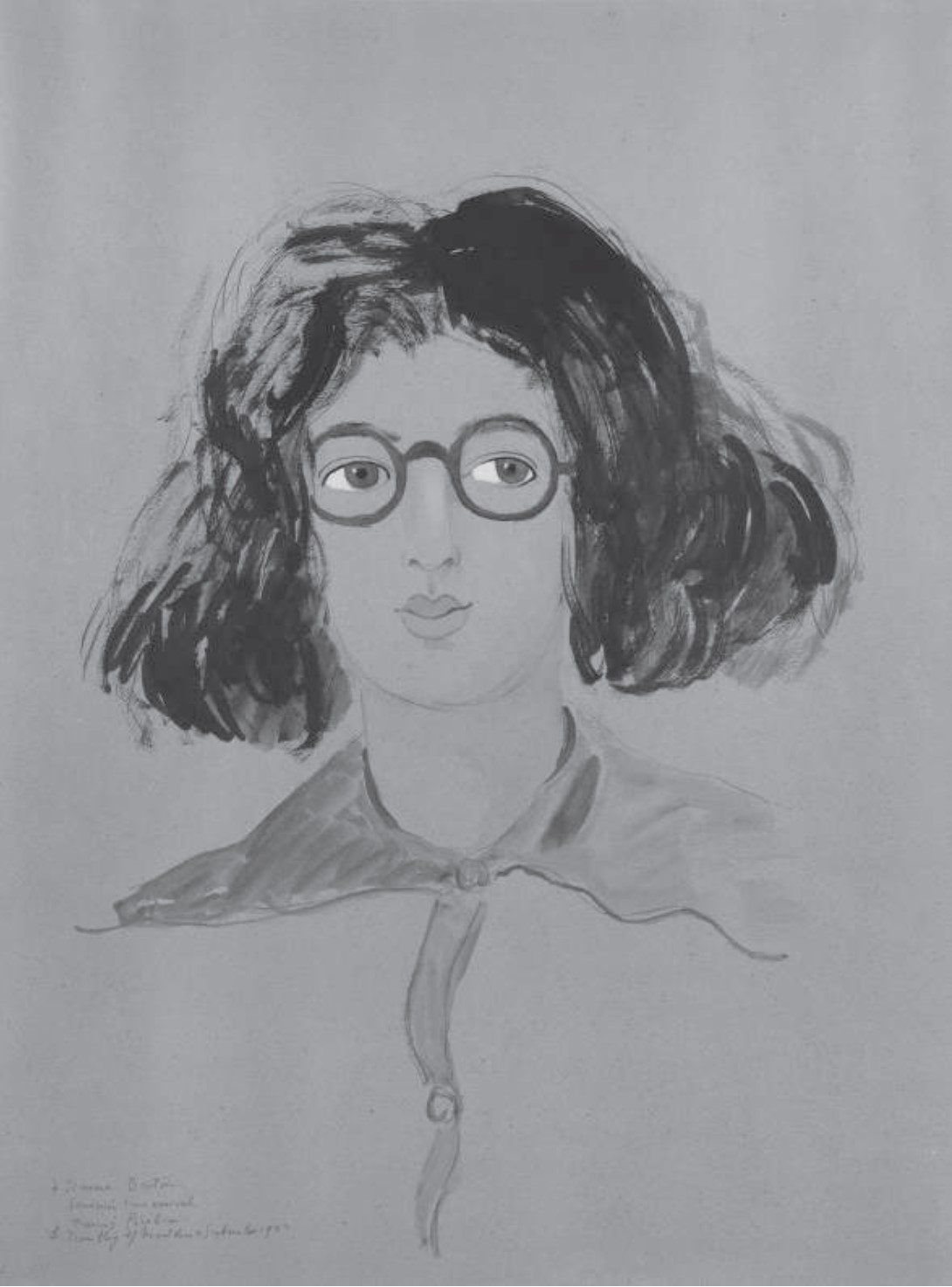 Francis Picabia, portrait de Simone Breton, 4 septembre 1922, aquarelle et encre sur papier, 53 x 40,5 cm © Adagp, Paris, 2025. Photographie © Collection privée