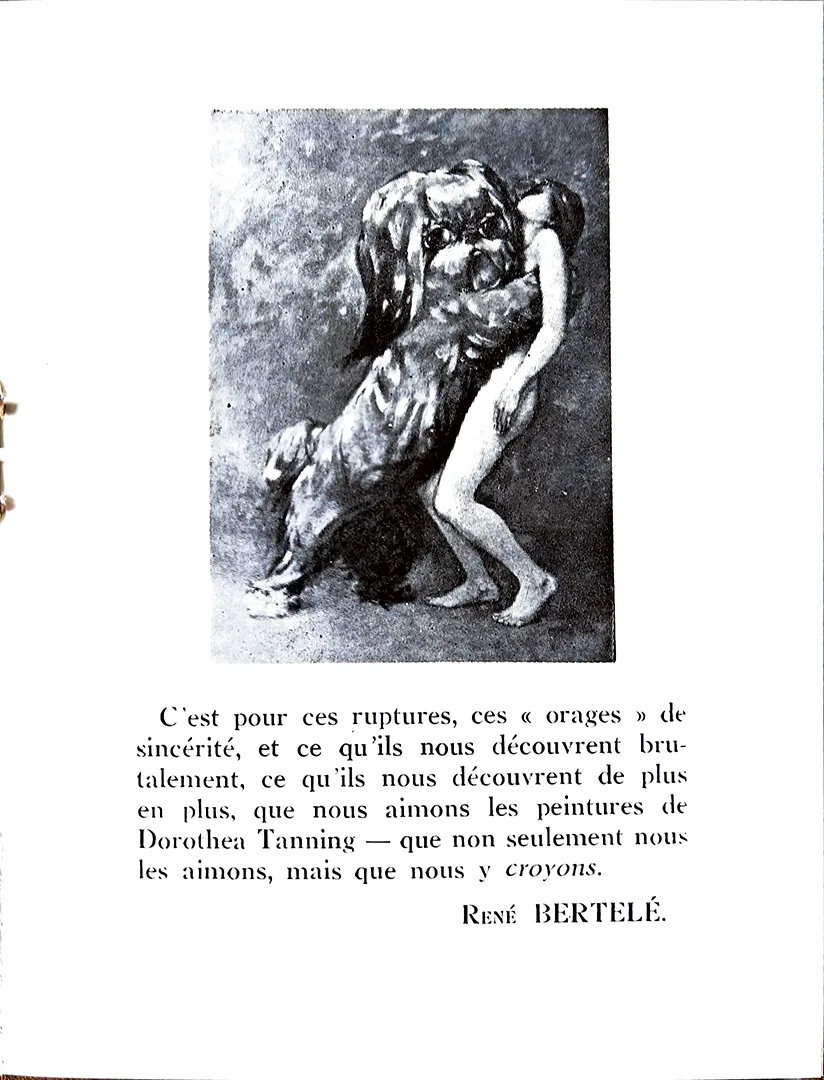 Catalogue exposition Tanning, Galerie Furstenberg, 1954. Bibliothèque Kandinsky, Paris - GALFUR 22