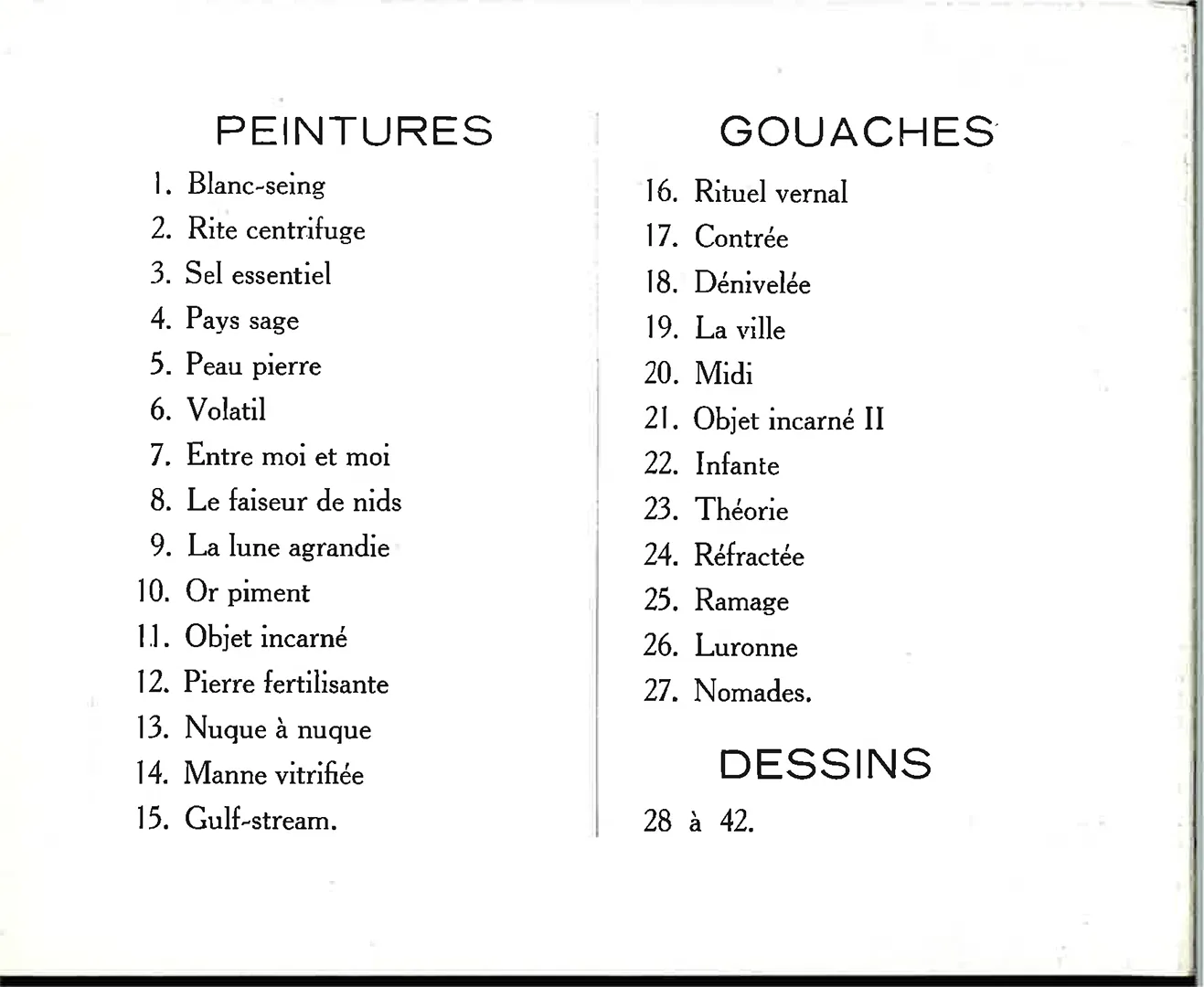 Depliant d’exposition pour les œuvres récentes de Jacques Herold, présenté à la Galerie Furstenberg en 1954. Collection de la Galerie 1900-2000.